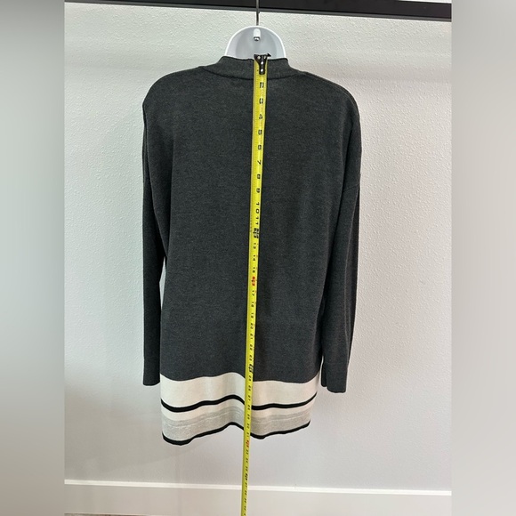 LOFT Charcoal and Cream Cardigan - Picture 5 of 5